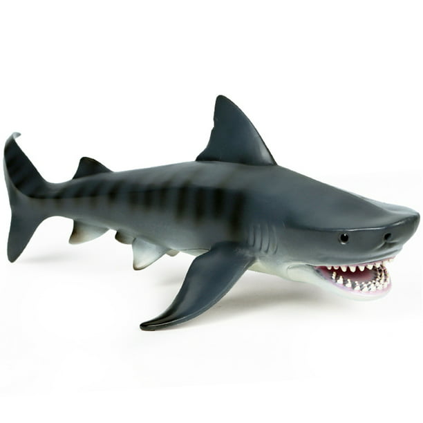 Megalodon Model Great Shark Figure Ocean Animal Toy Educational Kids Home 